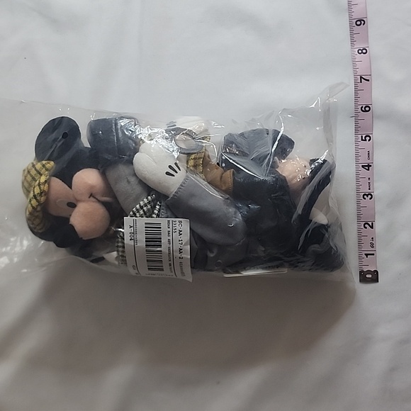 NWT Rare Vintage Disney Store Super Sleuth Goofy & Inspector Mickey Bean Bag Set - Picture 13 of 14